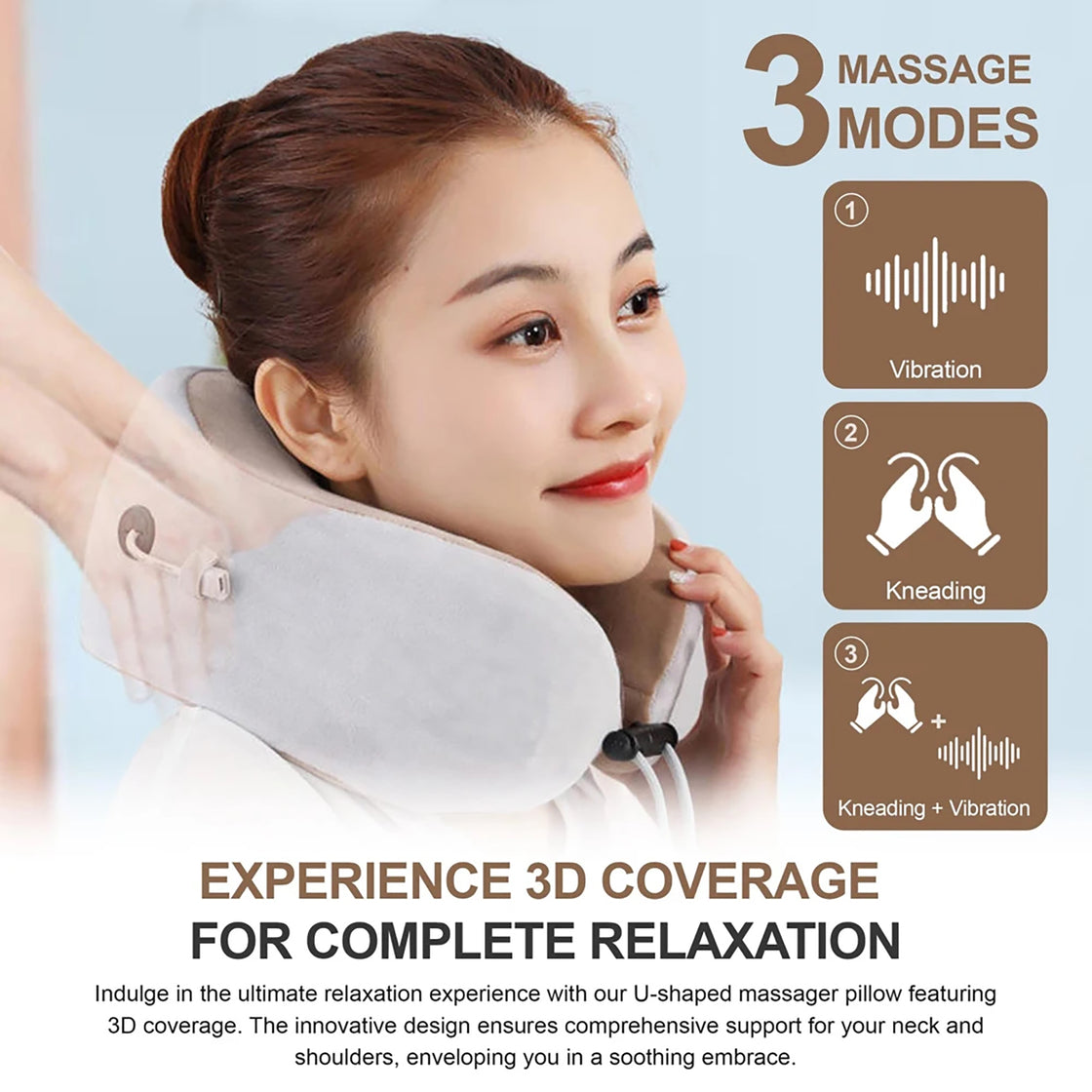 ThruTherapy U-Shaped Pillow Neck Massage MG-U-SHAPE
